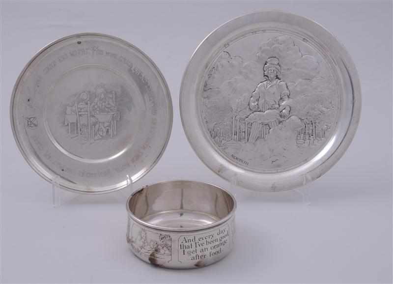 Appraisal: AMERICAN SILVER ASSEMBLED CHILD'S BOWL AND PLATE AND A WASHINGTON