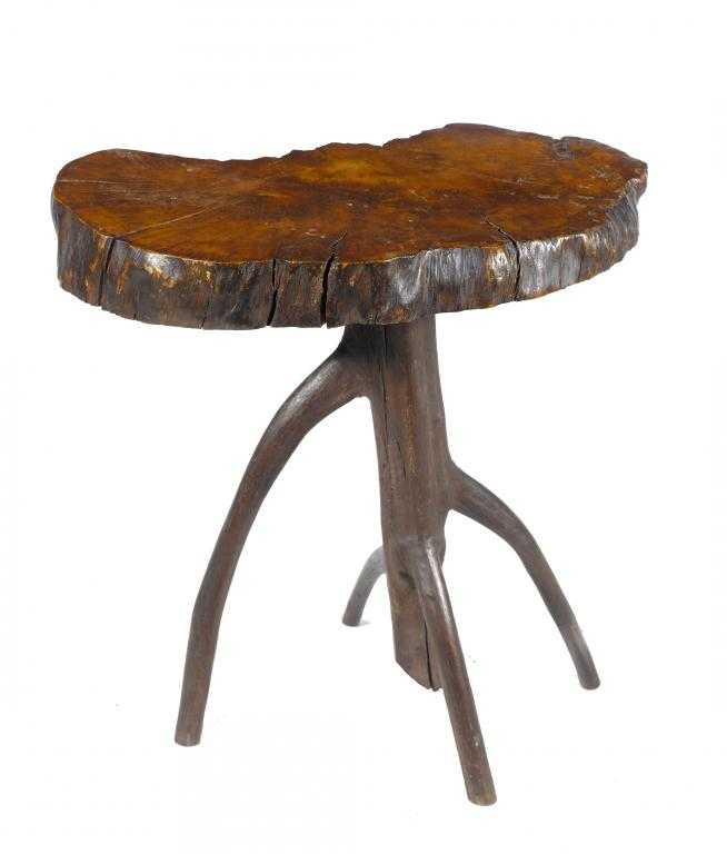 Appraisal: A 'RUSTIC' BURR ELM TABLE cm h c x cm