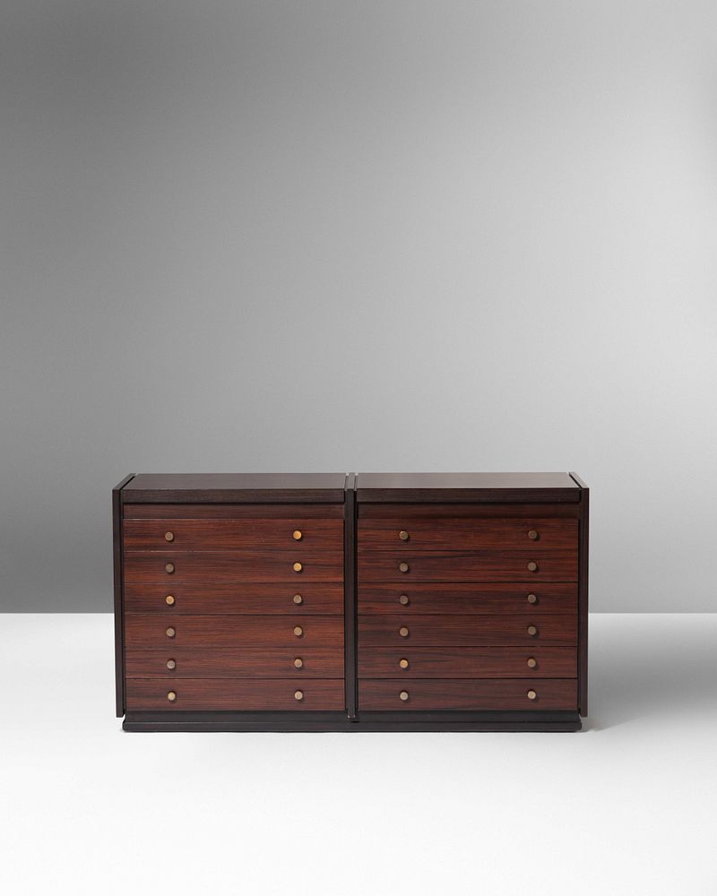 Appraisal: Gianfranco Frattini Attribution Mid- th Century Twelve Drawer Dresser Gianfranco