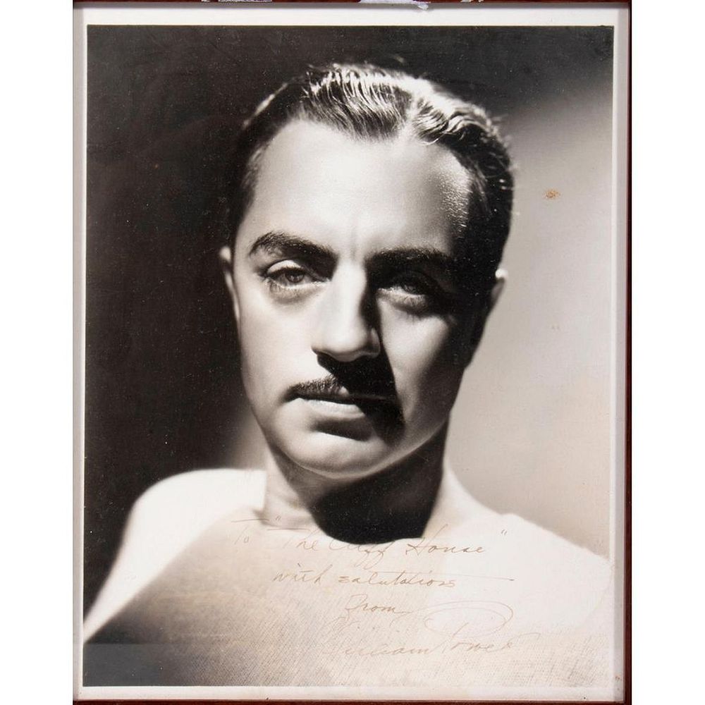 Appraisal: William Powell Original autographed inscribed photograph Size x Condition Showing