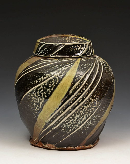 Appraisal: Ruthanne Tudball American b Ginger jar and coversoda glazeimpressed potter's