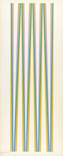 Appraisal: BRIDGET RILEY Stripes Color screenprint x mm x inches full