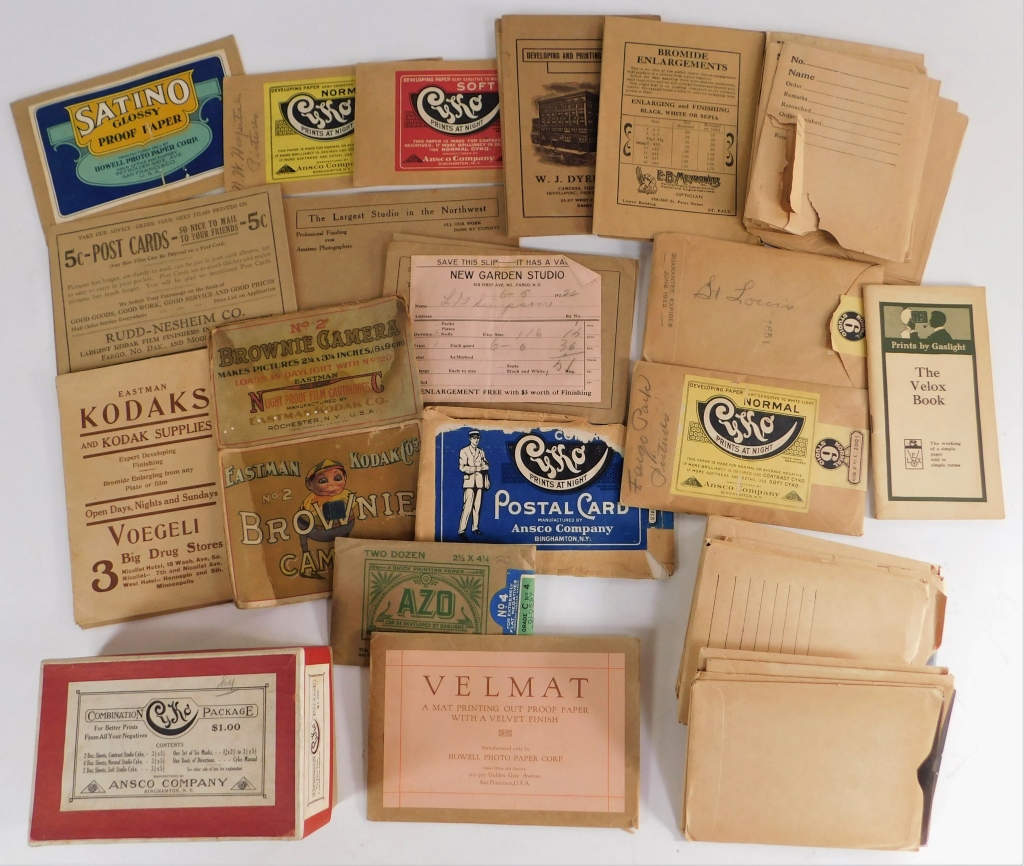 Appraisal: LOT OF PHOTOGRAPHIC EPHEMERA Lot of photographic ephemera Includes Kodak