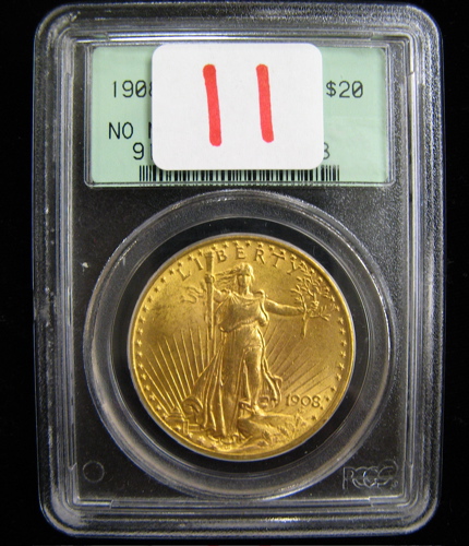 Appraisal: U S TWENTY DOLLAR GOLD COIN St Gaudens type -P