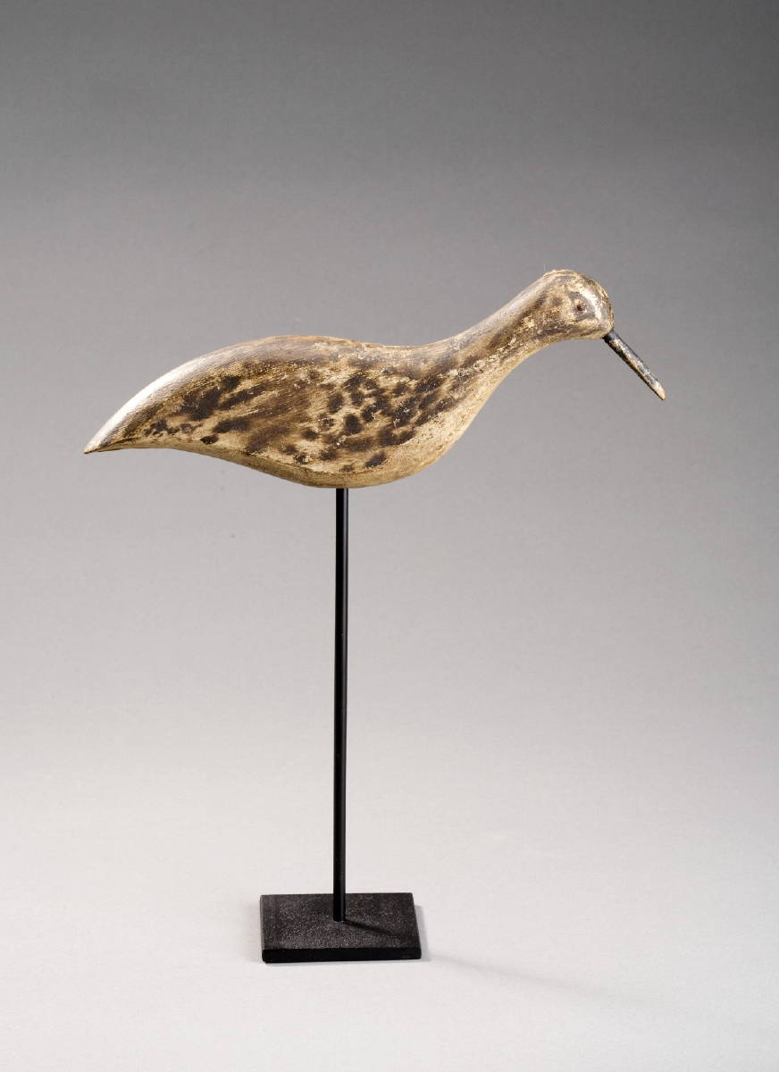 Appraisal: CARVED AND PAINTED YELLOWLEGS DECOY CIRCA Exhibits tack eyes and