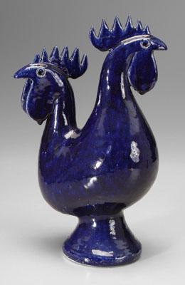 Appraisal: Edwin Meaders stoneware rooster White County Georgia born rich cobalt