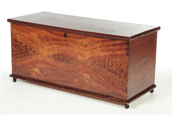 Appraisal: DECORATED BLANKET CHEST Ohio or Pennsylvania mid th century poplar