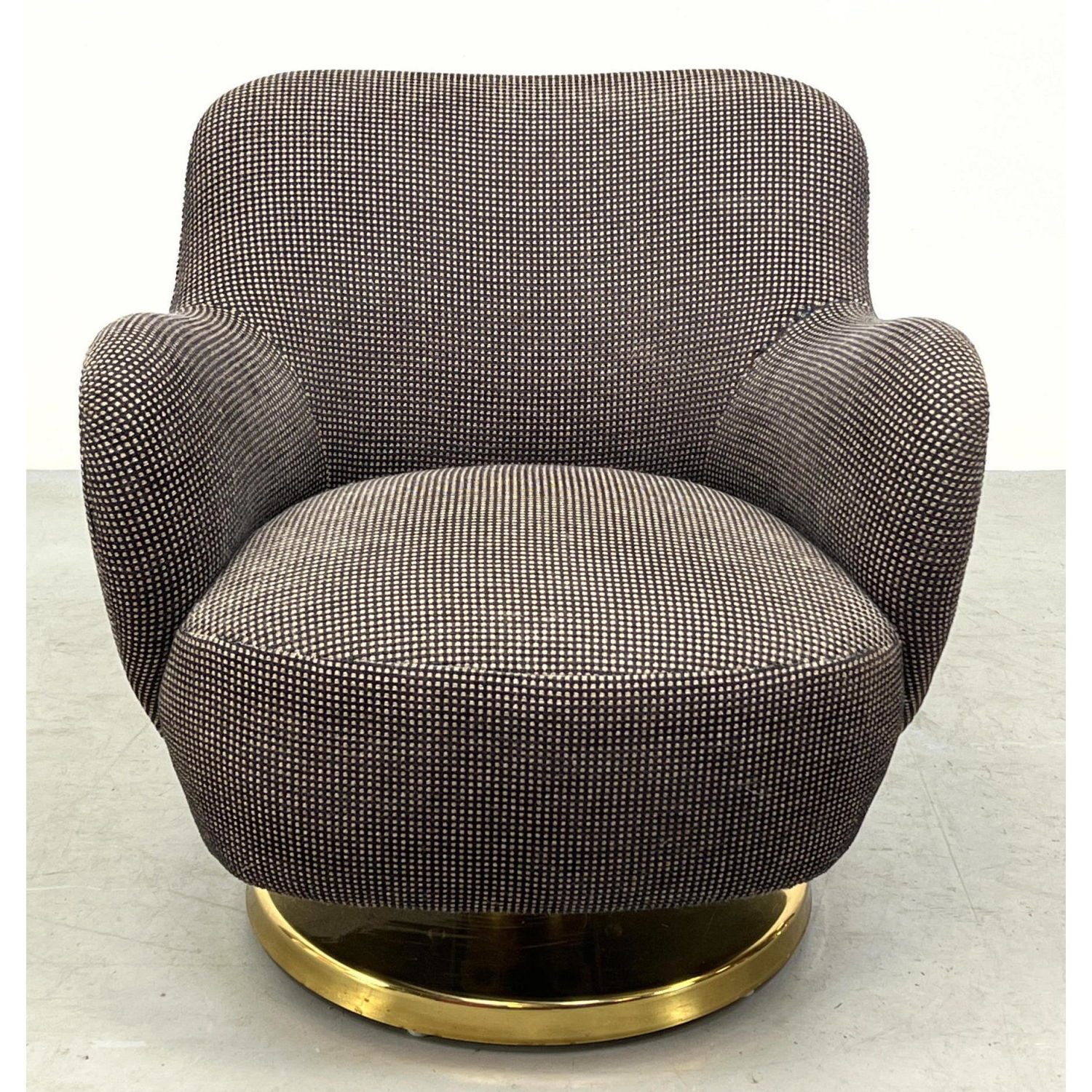 Appraisal: Milo Baughman Attributed Lounge Chair with Swivel Base Unmarked Dimensions