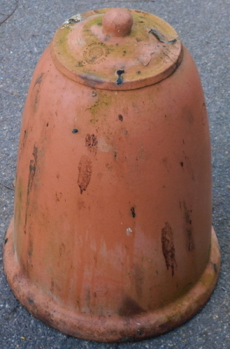 Appraisal: A Yorkshire Flower Pots Company terracotta rhubarb forcer with lid