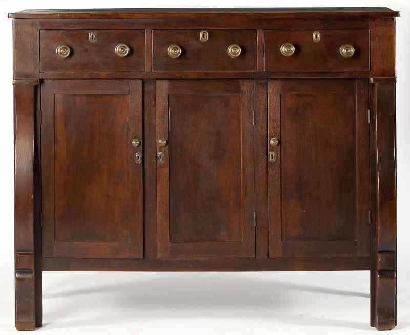 Appraisal: Classical North Carolina Sideboardcirca - walnut case with poplar panels