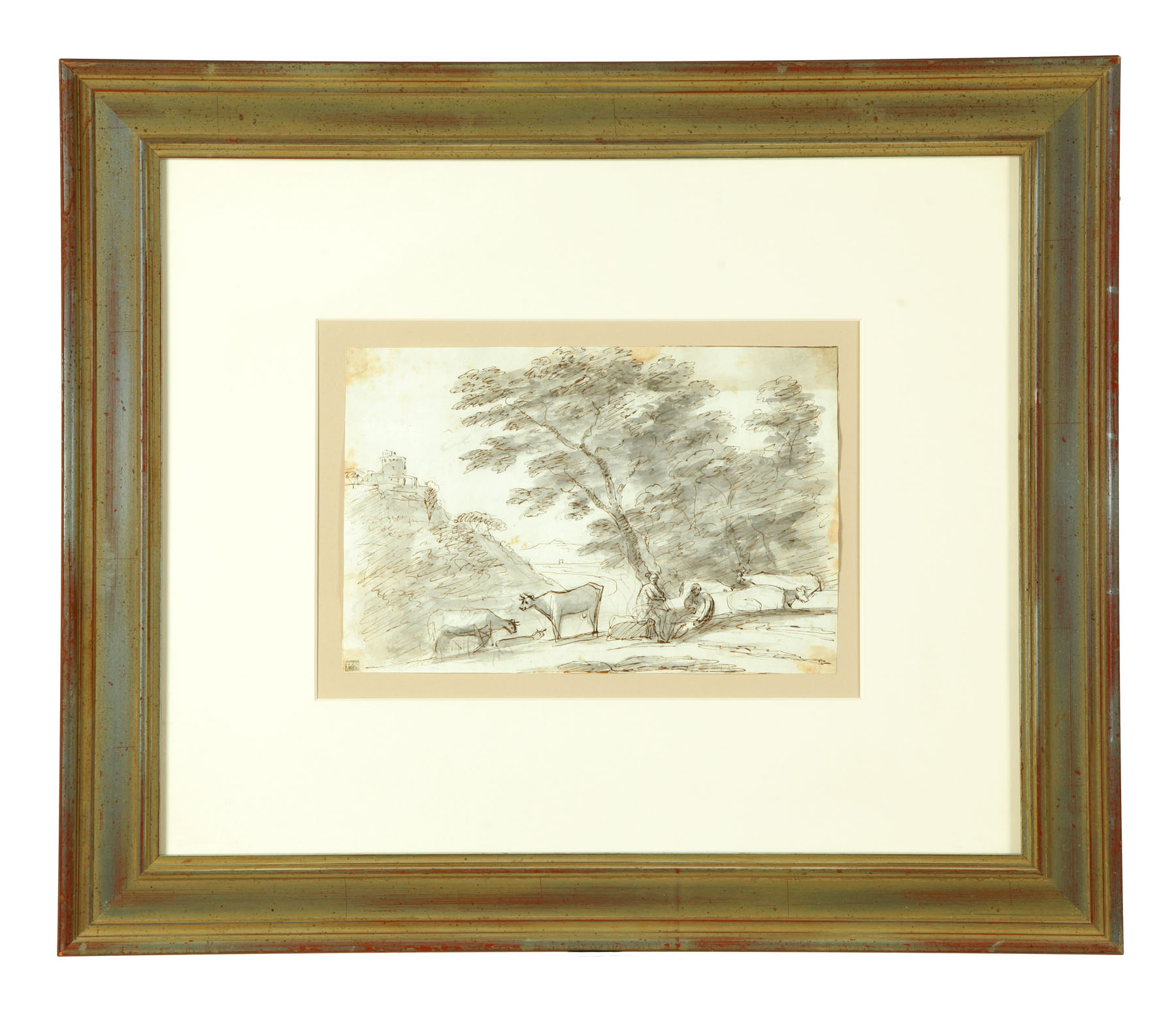 Appraisal: SKETCH OF PASTORAL SCENE WITH COWS IN THE MANNER OF