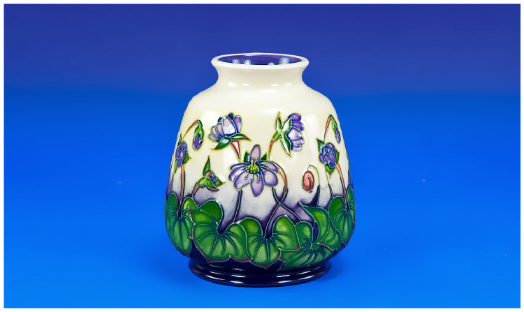 Appraisal: Moorcroft Vase ' Hepatica' Pattern Full marks to base with