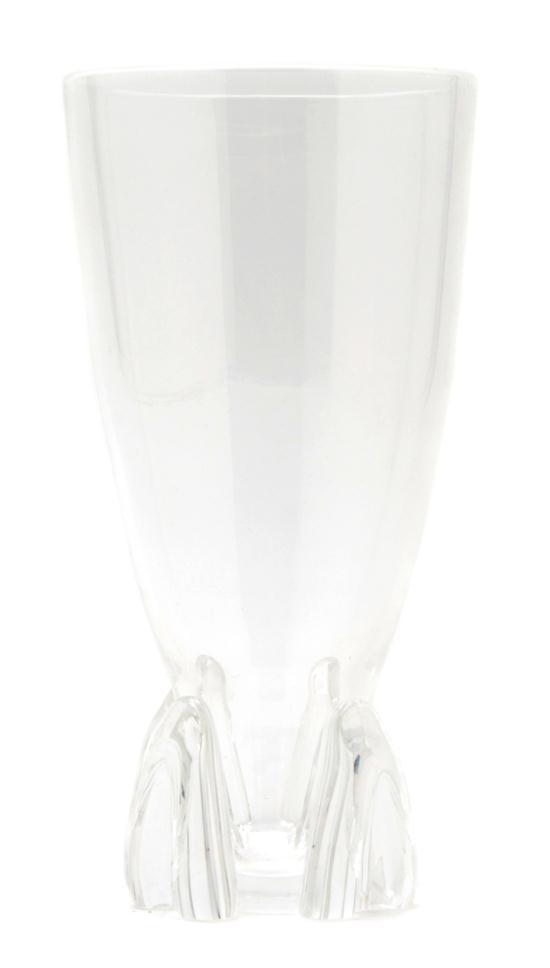 Appraisal: Steuben Glass Vase of round tapering form with four alternating