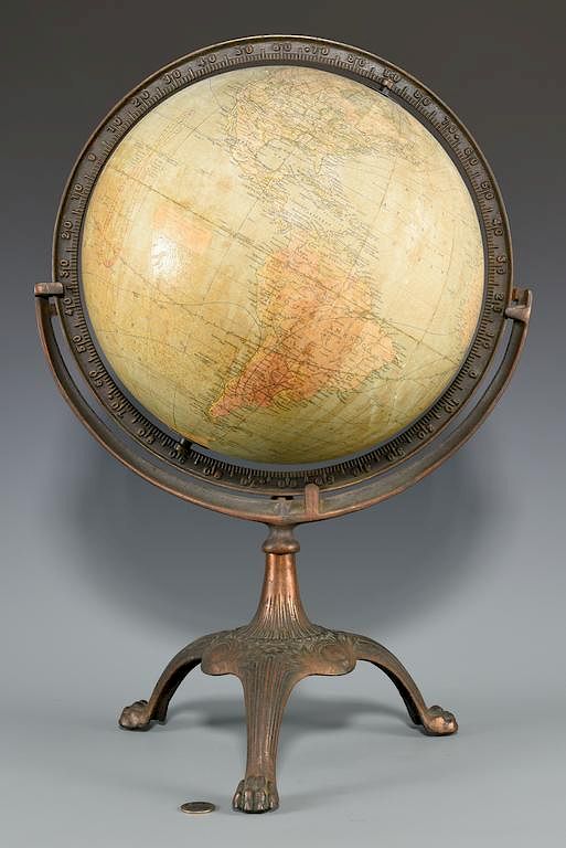 Appraisal: G A Mullin Co Terrestrial Globe on Stand -inch terrestrial