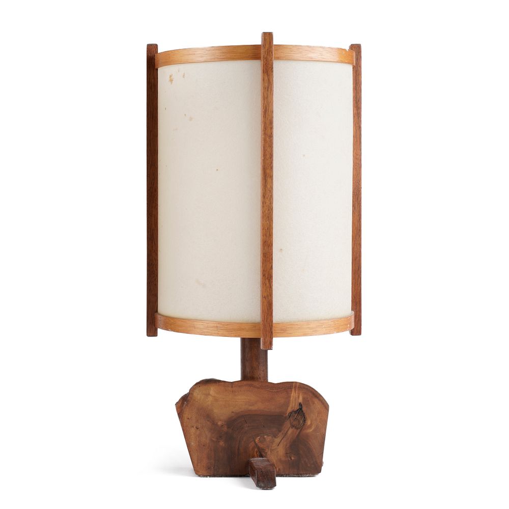 Appraisal: George Nakashima Wooden Table Lamp George Katsutoshi Nakashima American -