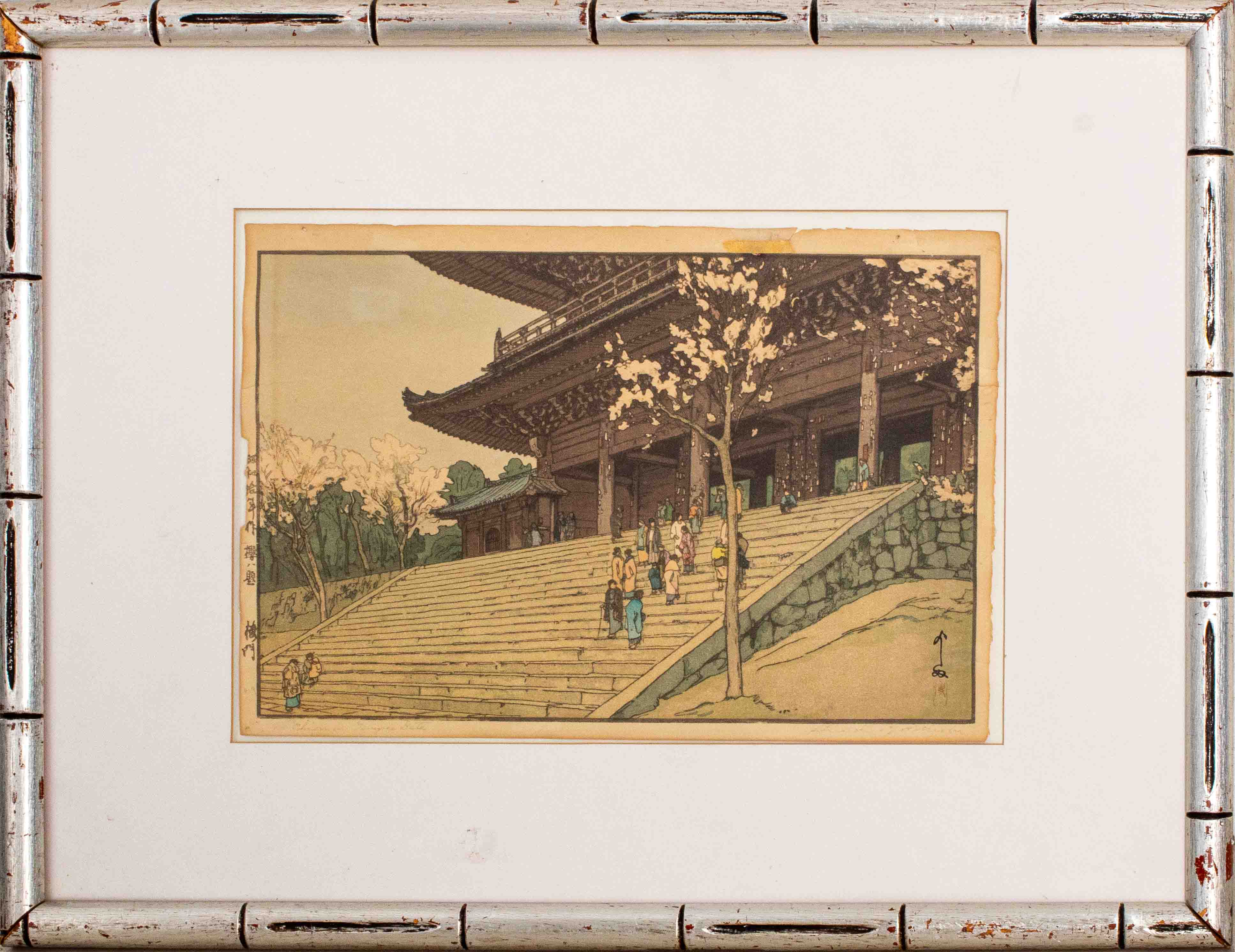 Appraisal: HIROSHI YOSHIDA CHIONIN TEMPLE GATE WOODBLOCK Hiroshi Yoshida Japanese -