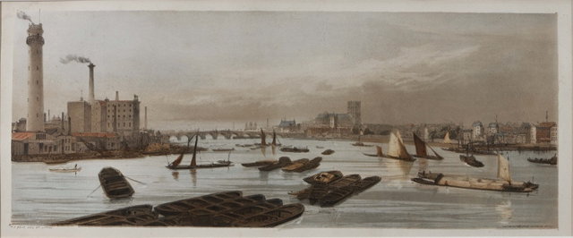 Appraisal: THOMAS SHOTTER BOYS'Westminster from Waterloo Bridge' hand-tinted lithograph x