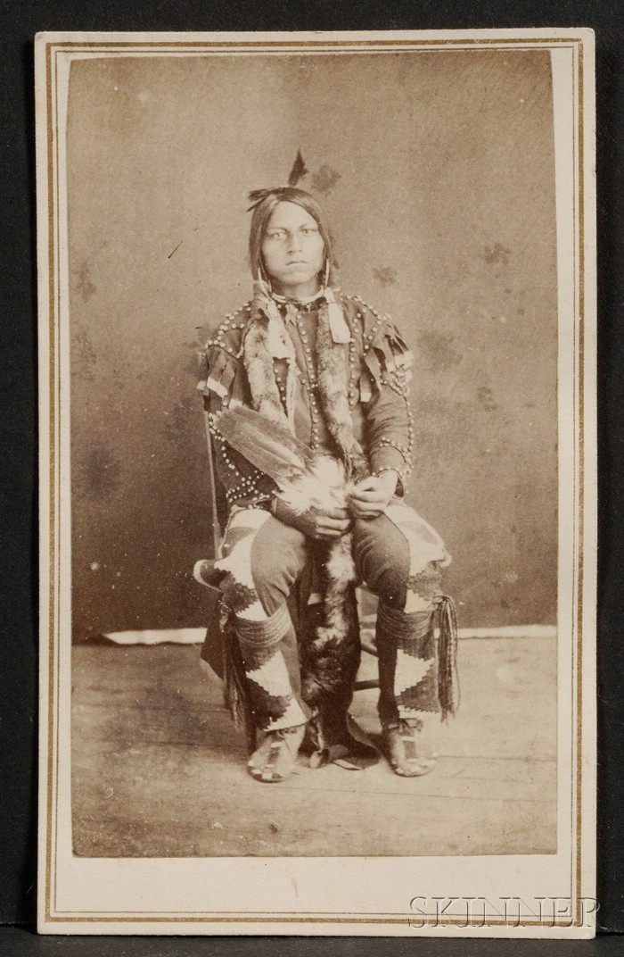 Appraisal: Carte de Visite of a Sioux Brave c written on