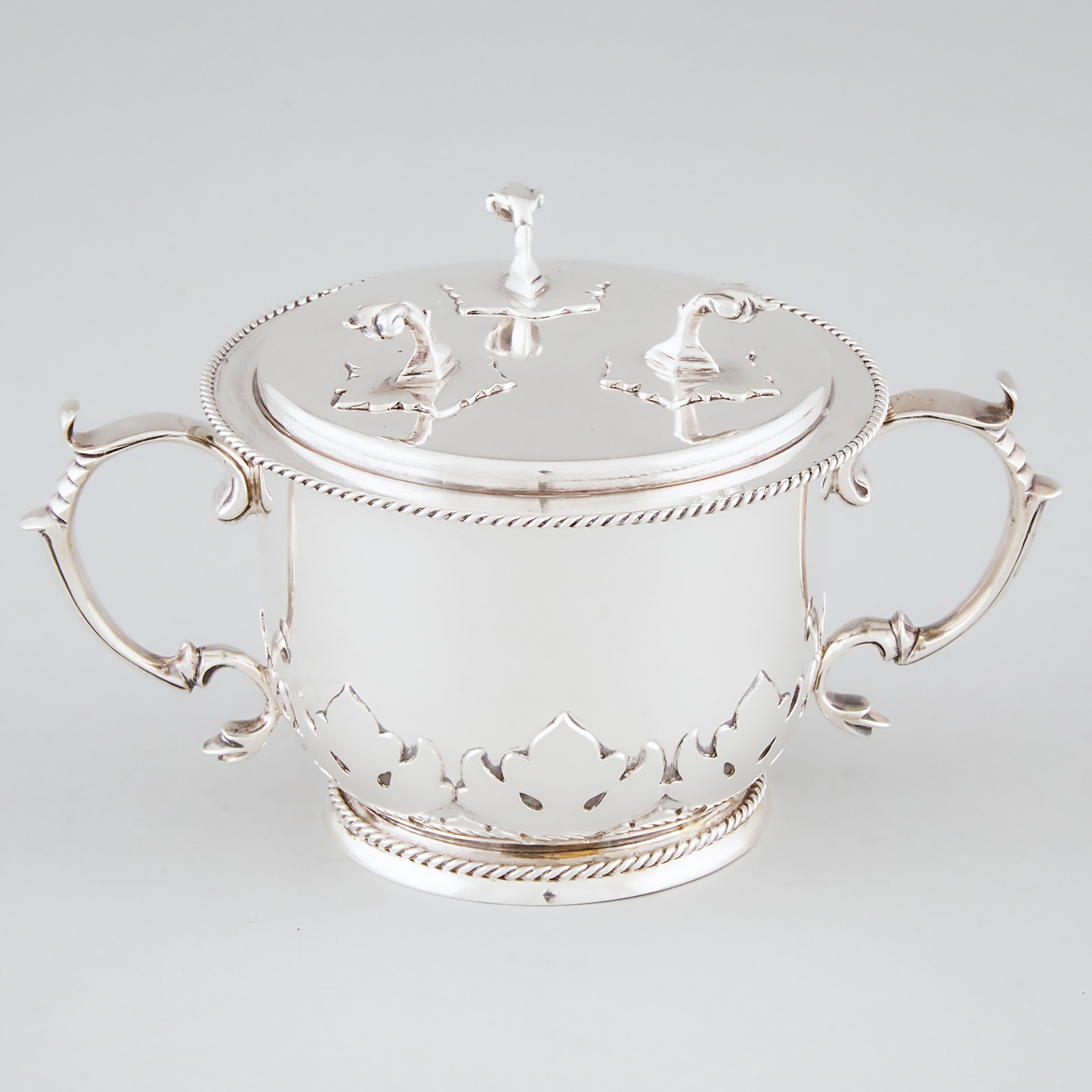 Appraisal: Edwardian Silver Two-Handled Cup and Cover Charles Stuart Harris Sons