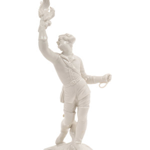 Appraisal: A Nymphenburg Porcelain Figure of a Falconer th Century bearing