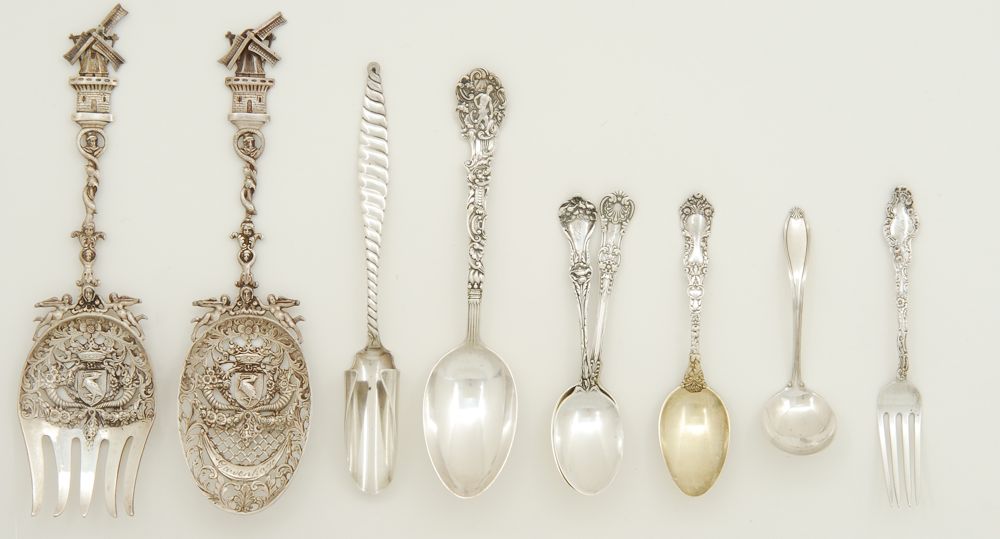 Appraisal: ASSORTED AMERICAN AND CONTINENTAL SILVER FLATWARE By various makers Includes