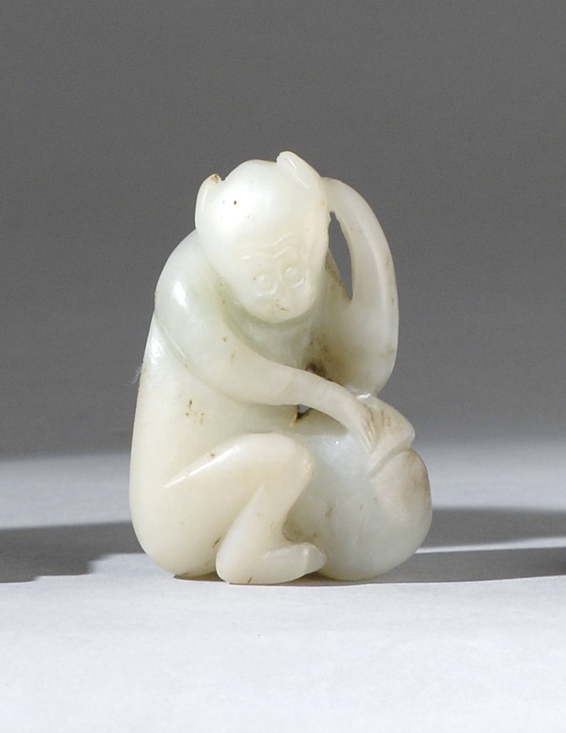 Appraisal: WHITE JADE CARVING Early th CenturyIn the form of a