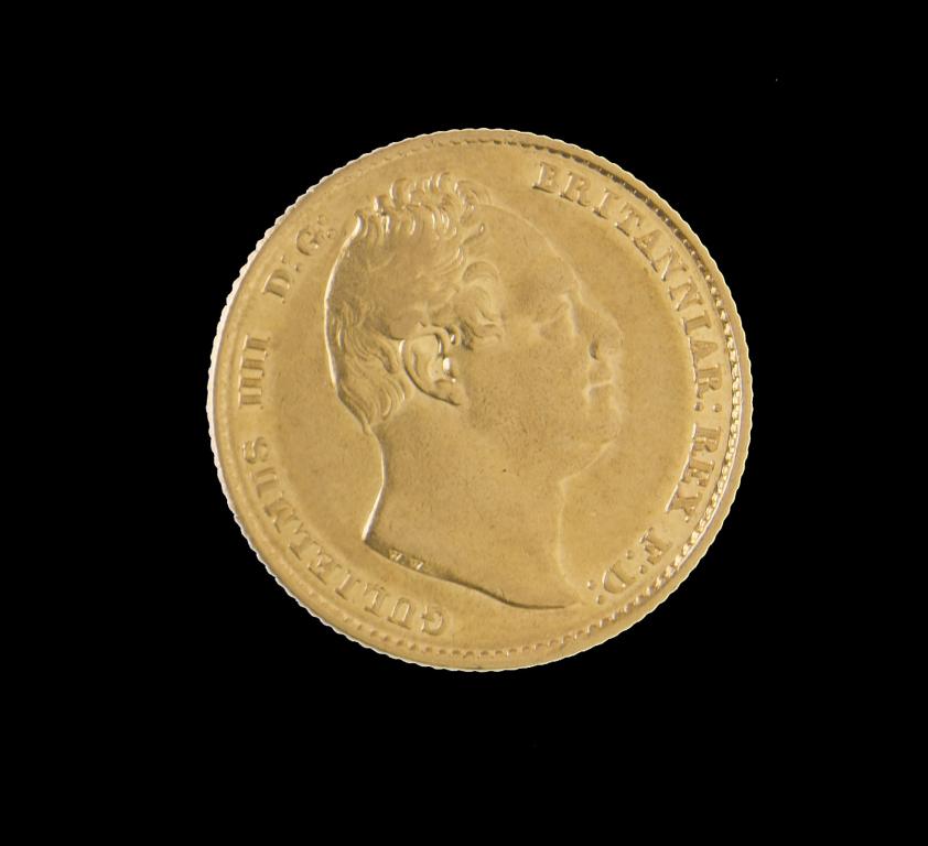 Appraisal: WILLIAM IV SOVEREIGN second bust aVF