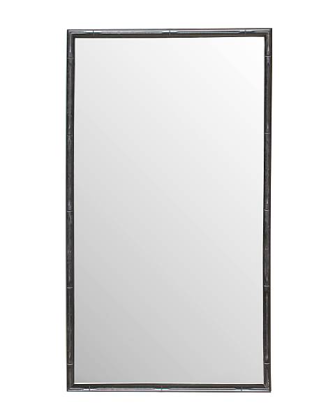 Appraisal: An American black painted mirror circa With molded rectangular frame