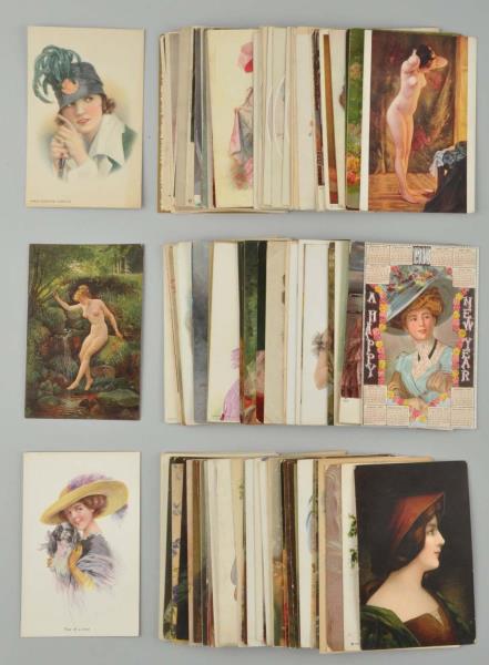 Appraisal: Lot Of Pretty Girl Postcards This lot includes over postcards