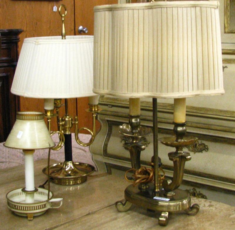 Appraisal: Group of Three Antique Style Electric Table Lamps