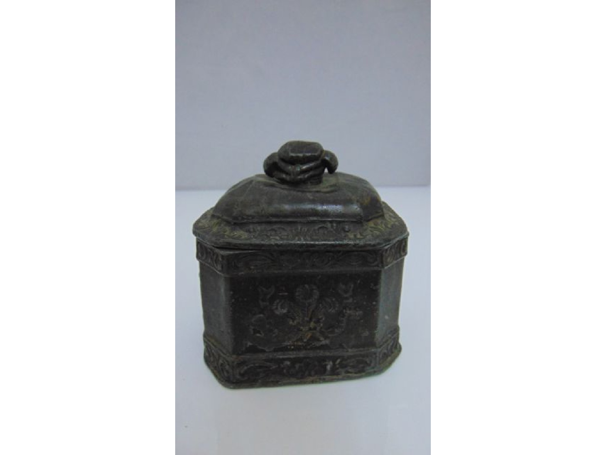 Appraisal: A Regency period lead tobacco jar and cover the body