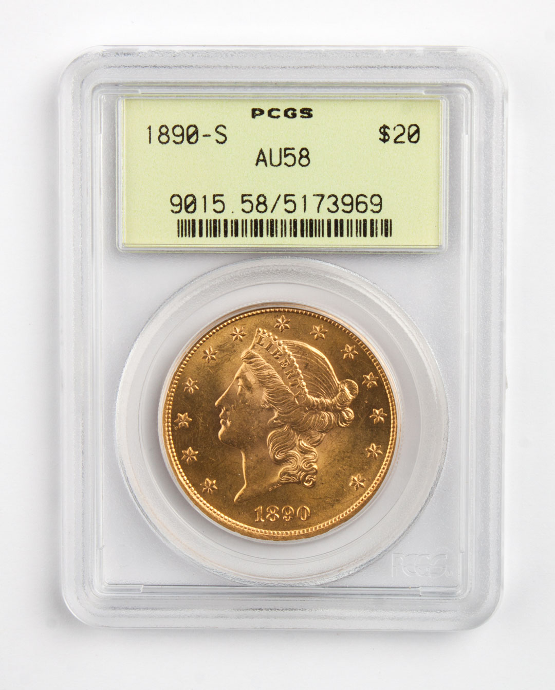 Appraisal: United States gold double eagle -S AU- in PCGS holder