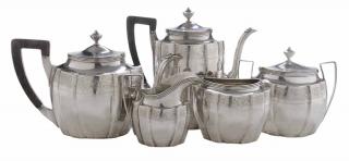 Appraisal: Five Piece Sterling Tea Service American late th century oval