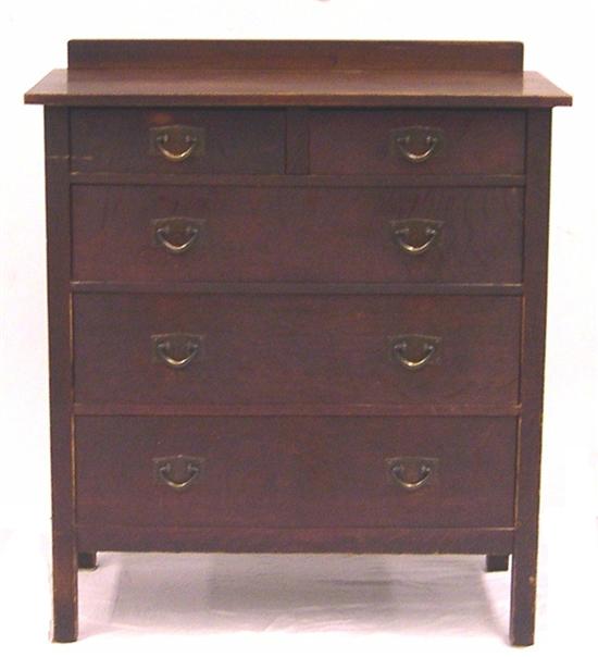 Appraisal: Gustav Stickley chest of drawers - two short drawers over