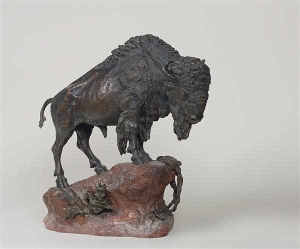 Appraisal: CARL KAUBA Austrian - Bison bronze signed '' H Provenance