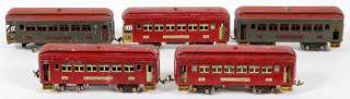 Appraisal: LIONEL O GAUGE PRE LIONEL O GAUGE PRE-WAR PASSENGER CARS