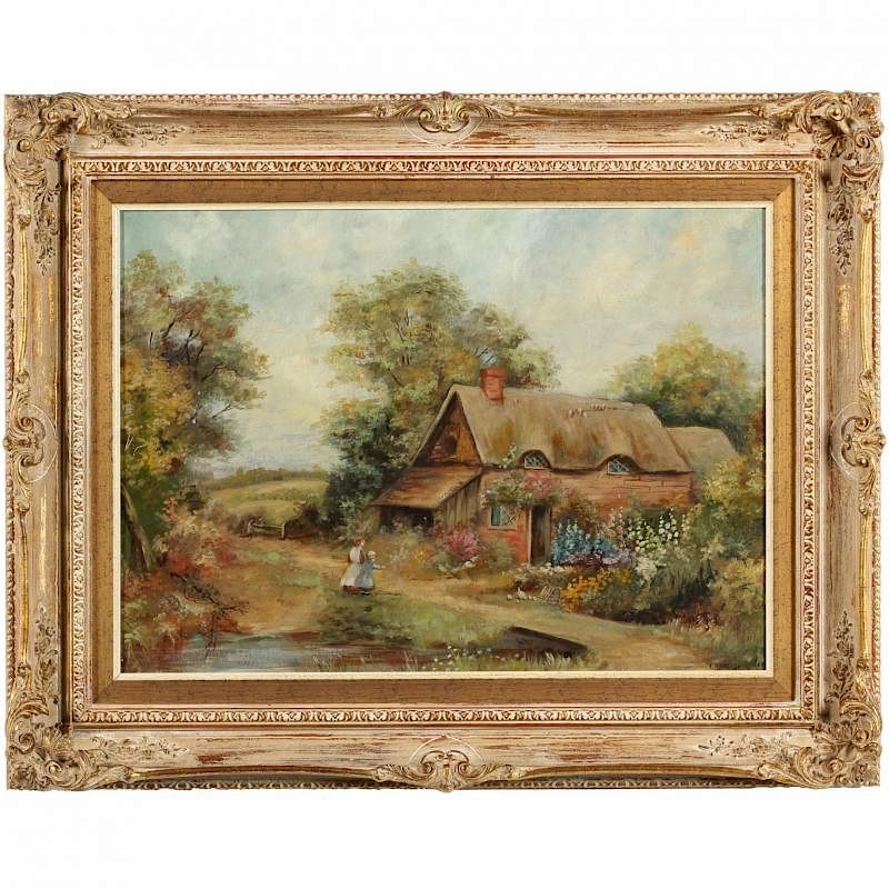 Appraisal: E A Dittmar Br th th century English Garden oil