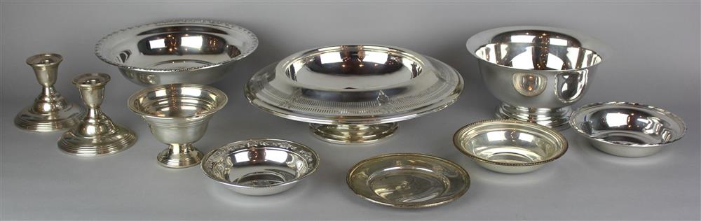 Appraisal: TEN AMERICAN SILVER VARIOUS TABLE ARTICLES OR SERVING ARTICLES mid-