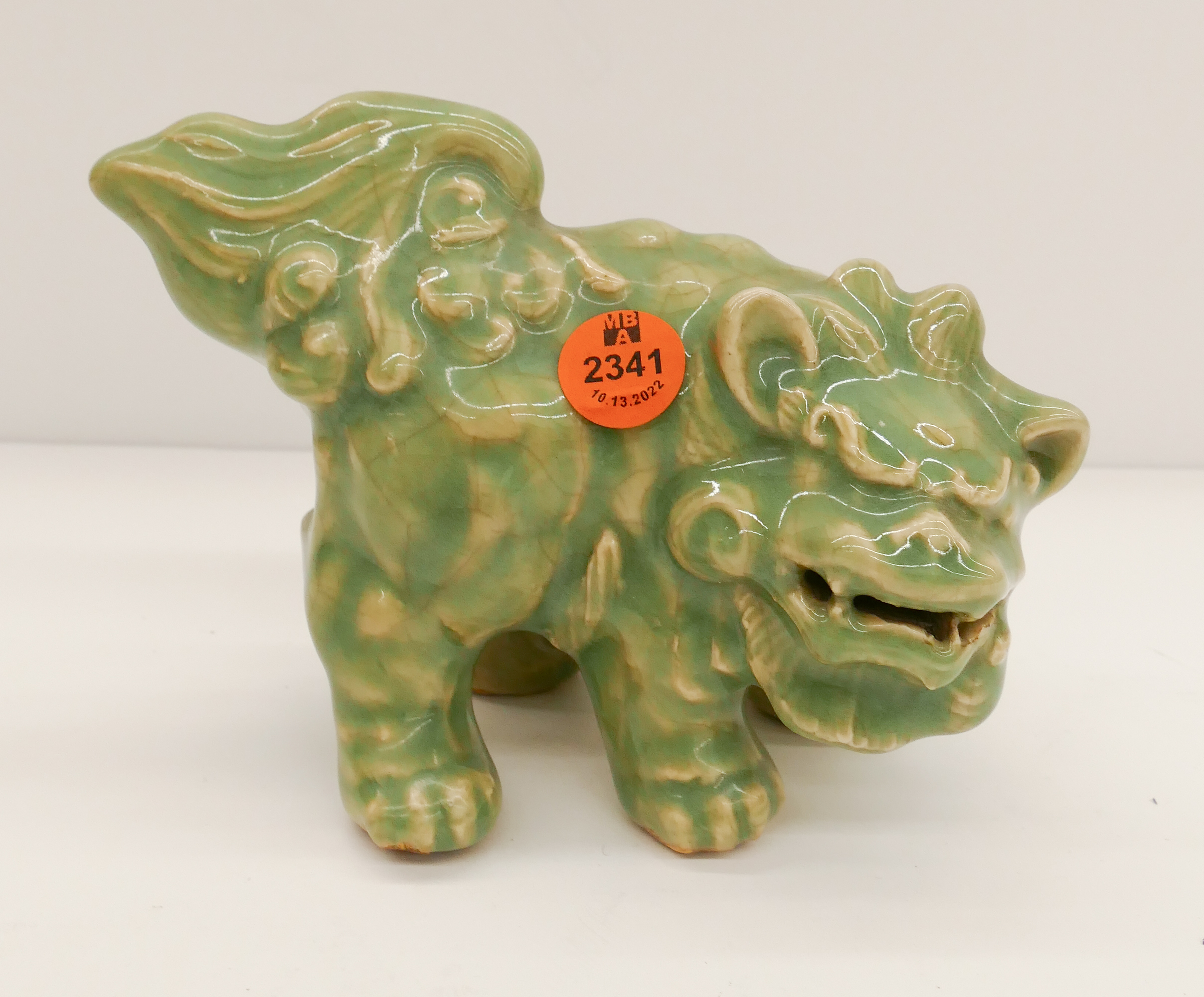 Appraisal: Old Japanese Celadon Foo Lion Figure- ''