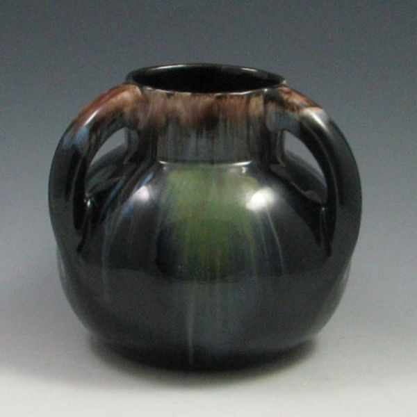 Appraisal: Studio Pottery Blended Glaze Three Handled Vase unmarked excellent condition