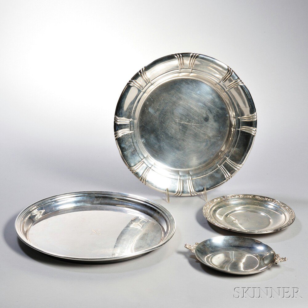 Appraisal: Four Pieces of American Sterling Silver Tableware th century two