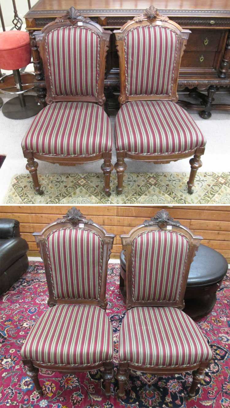 Appraisal: A SET OF FOUR VICTORIAN PARLOR CHAIRS Louis XVI substyle