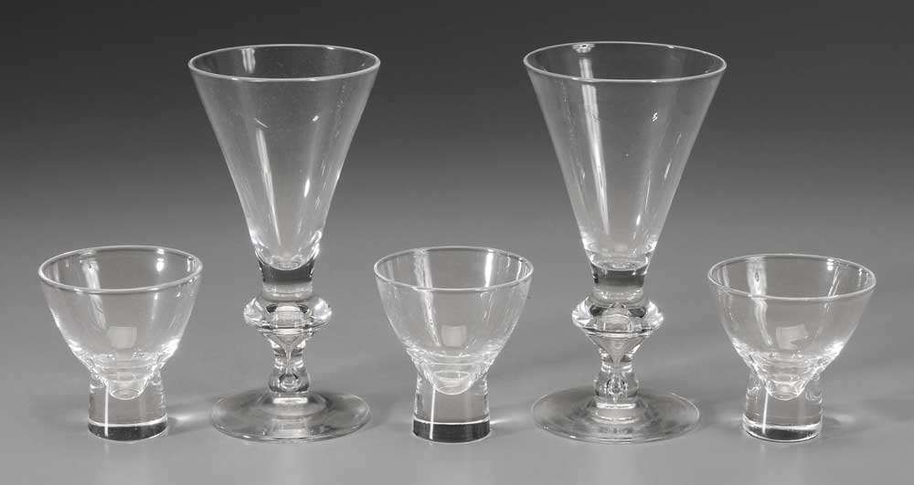 Appraisal: Sixteen Pieces Steuben Glassware American th century eight - in