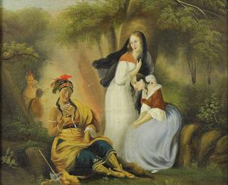 Appraisal: Painting Attributed to Alfred Jacob Miller Attributed to Alfred Jacob