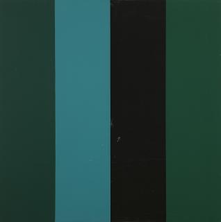 Appraisal: Penelope Krebs Untitled - green turquoise black green signed verso