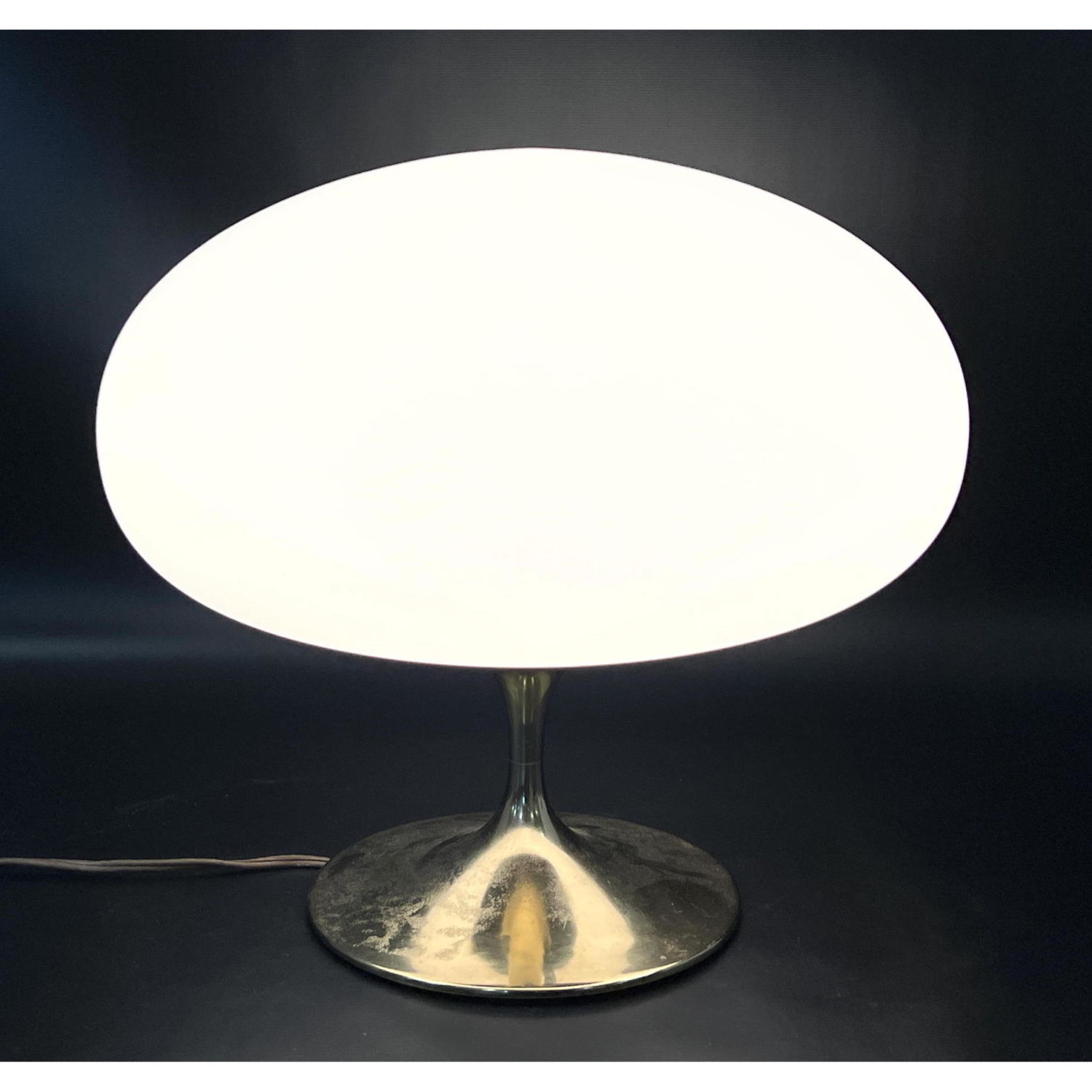 Appraisal: LAUREL Glass Shade Modernist Mushroom Lamp Dimensions H inches W