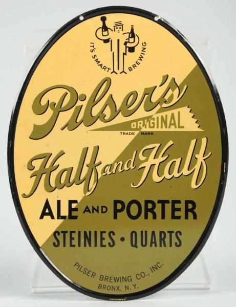 Appraisal: Pilser's Half Half Small Oval Tin Sign Several minor scratch