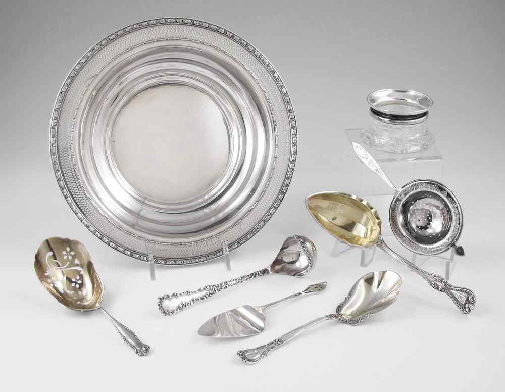 Appraisal: ESTATE COLLECTION OF STERLING SILVER To include Watson reticulated rim