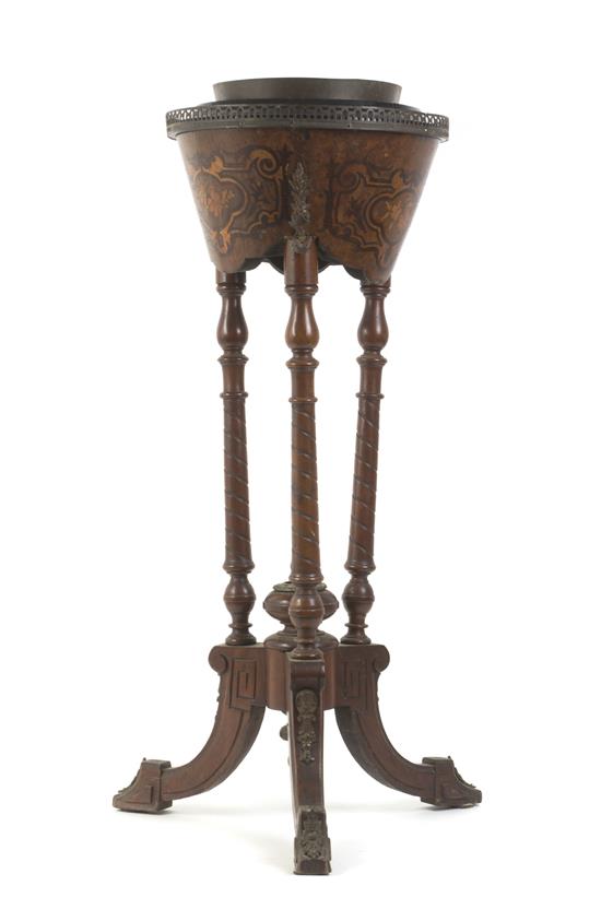 Appraisal: Sale Lot A Napoleon III Style Walnut Jardiniere on Stand