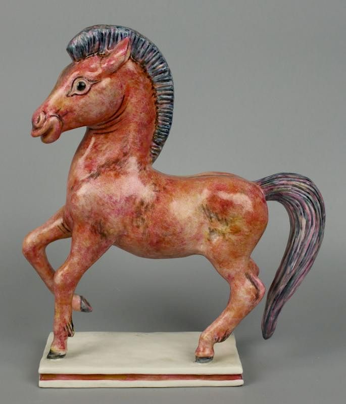 Appraisal: Nymphenburg Terletzki-Scherf figurine Ancient Horse MANUFACTURE Nymphenburg GERMANY SCULPTOR Louise